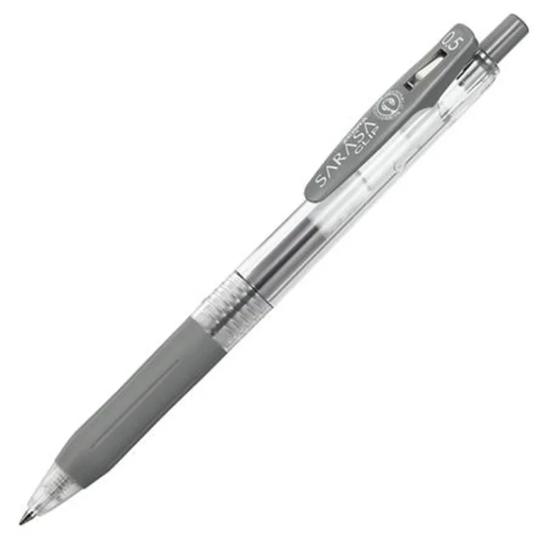 Zseléstoll, 0,33 mm, nyomógombos, ZEBRA "Sarasa Clip", szürke