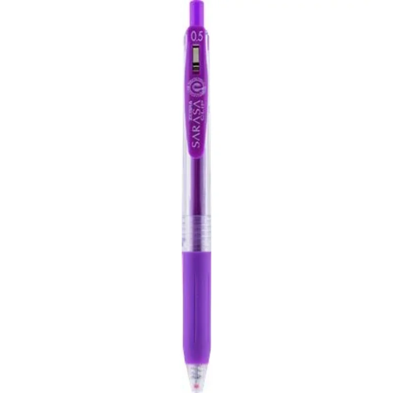 Zseléstoll, 0,33 mm, nyomógombos, ZEBRA "Sarasa Clip", lila