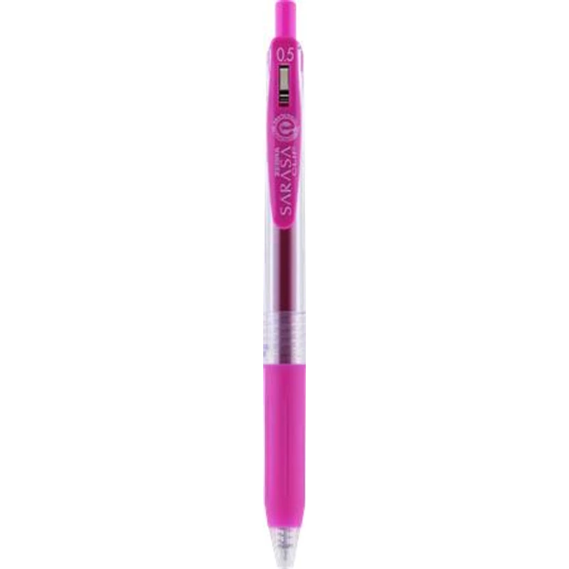 Zseléstoll, 0,33 mm, nyomógombos, ZEBRA "Sarasa Clip", magenta