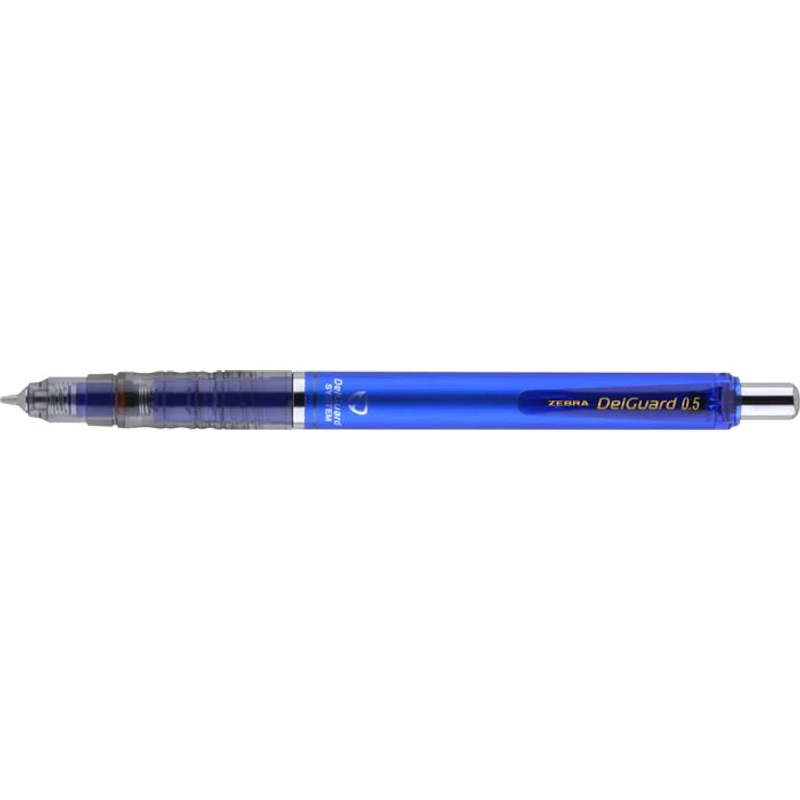 Nyomósirón, 0,5 mm, ZEBRA "DelGuard", kék