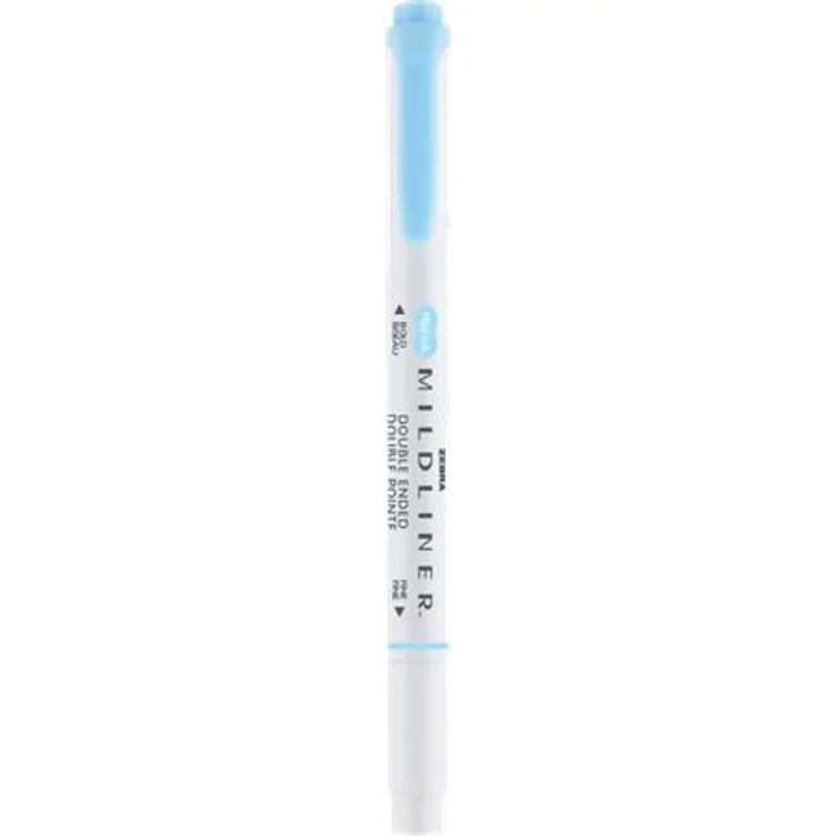 Szövegkiemelő, 1,0 / 3,5 mm, kétvégű, ZEBRA "Mildliner Fluorescent", kék