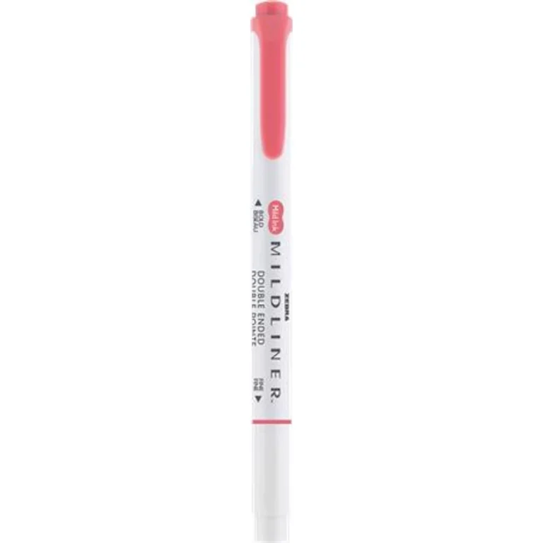 Szövegkiemelő, 1,0 / 3,5 mm, kétvégű ZEBRA "Mildliner Cool & Refined" piros