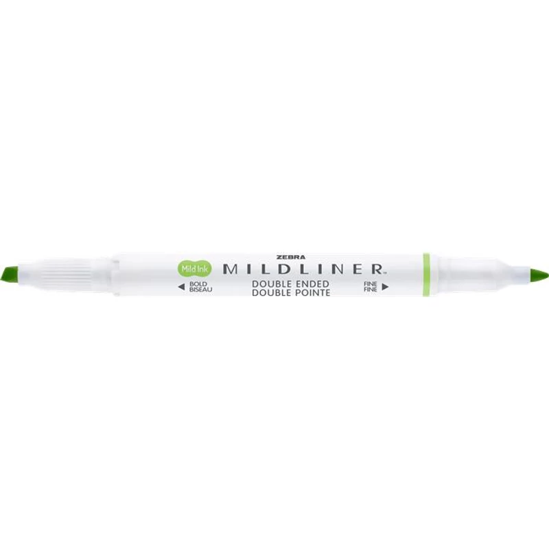 Szövegkiemelő, 1,0 / 3,5 mm, kétvégű ZEBRA "Mildliner Cool & Refined" zöld,Szövegkiemelő, 1,0 / 3,5 mm, kétvégű ZEBRA "Mildliner Cool & Refined" zöld