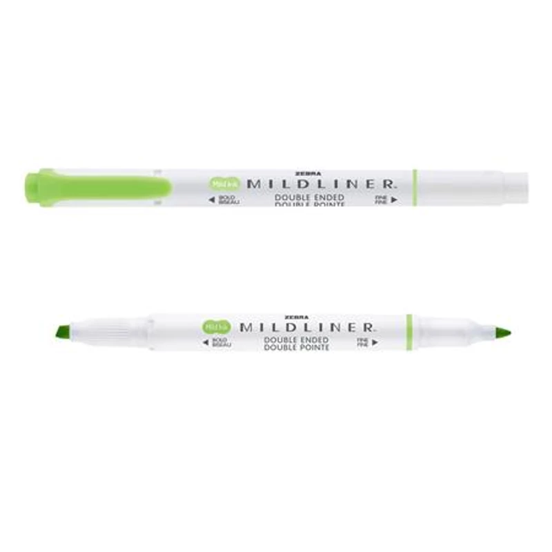 Szövegkiemelő, 1,0 / 3,5 mm, kétvégű ZEBRA "Mildliner Cool & Refined" zöld