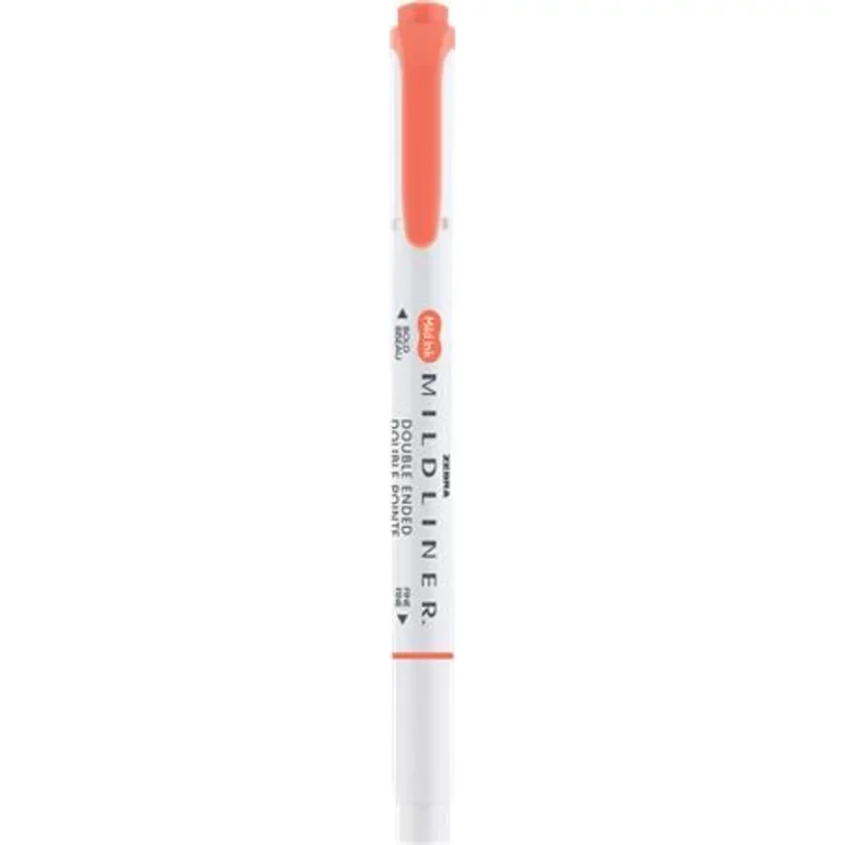 Szövegkiemelő, 1,0 / 3,5 mm, kétvégű, ZEBRA "Mildliner Warm", cinóber