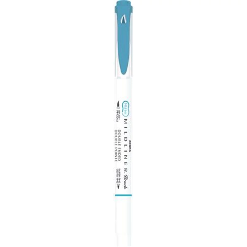 Ecsetirón, kétvégű ZEBRA "Mildliner Warm", füstkék