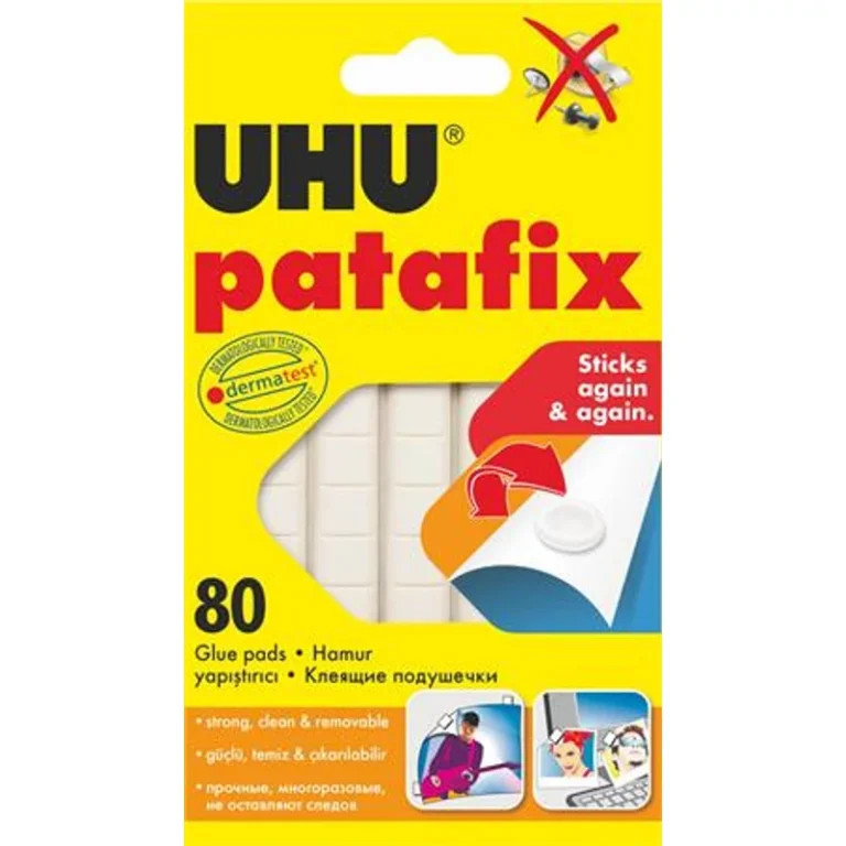Gyurmaragasztó, 80 kocka / csomag, UHU "Patafix"