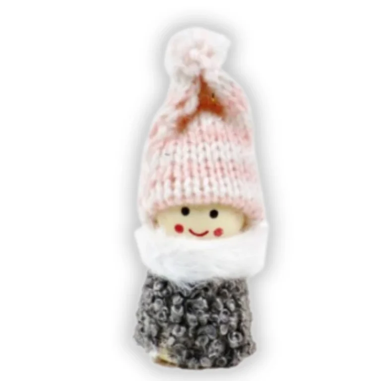 Téli figura – Rózsaszín sapkás – Fiú
