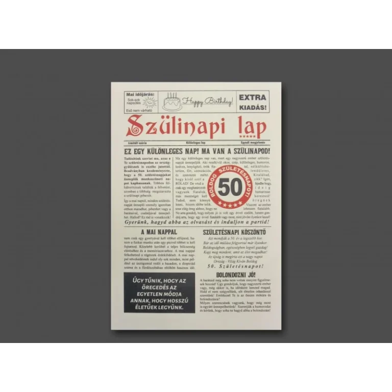 Újság - Szülinapi lap 5