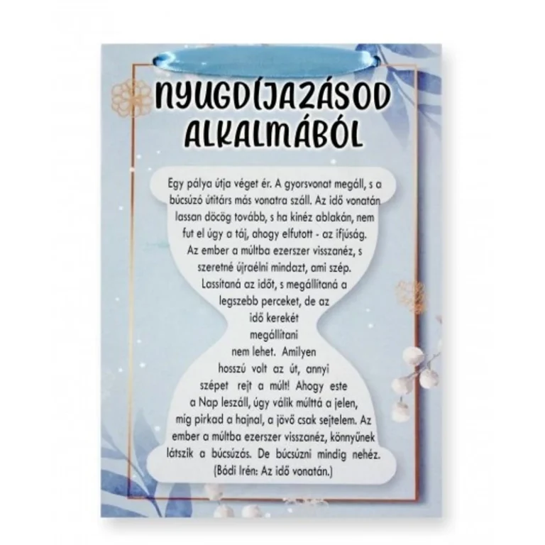 Dísztábla-A nyugdíjazásod alkalmából 3