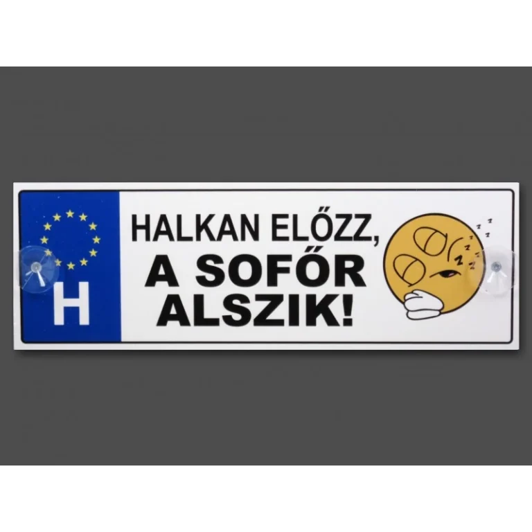 Rendszámtábla - Halkan előzz