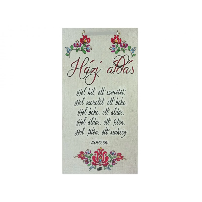 Dísztábla - Házi áldás Matyó