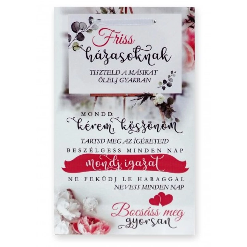Dísztábla Kicsi - Friss házasoknak