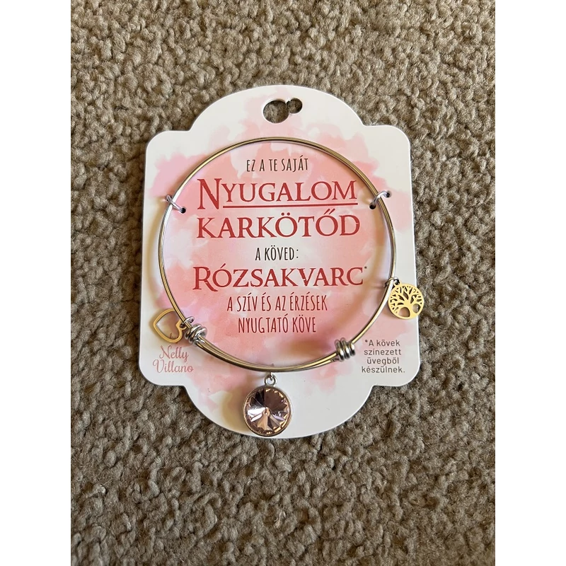 Színes köves karkötők - Rózsakvarc