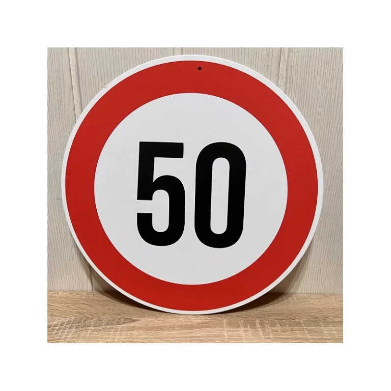 Sebességkorlátozó tábla 50-as