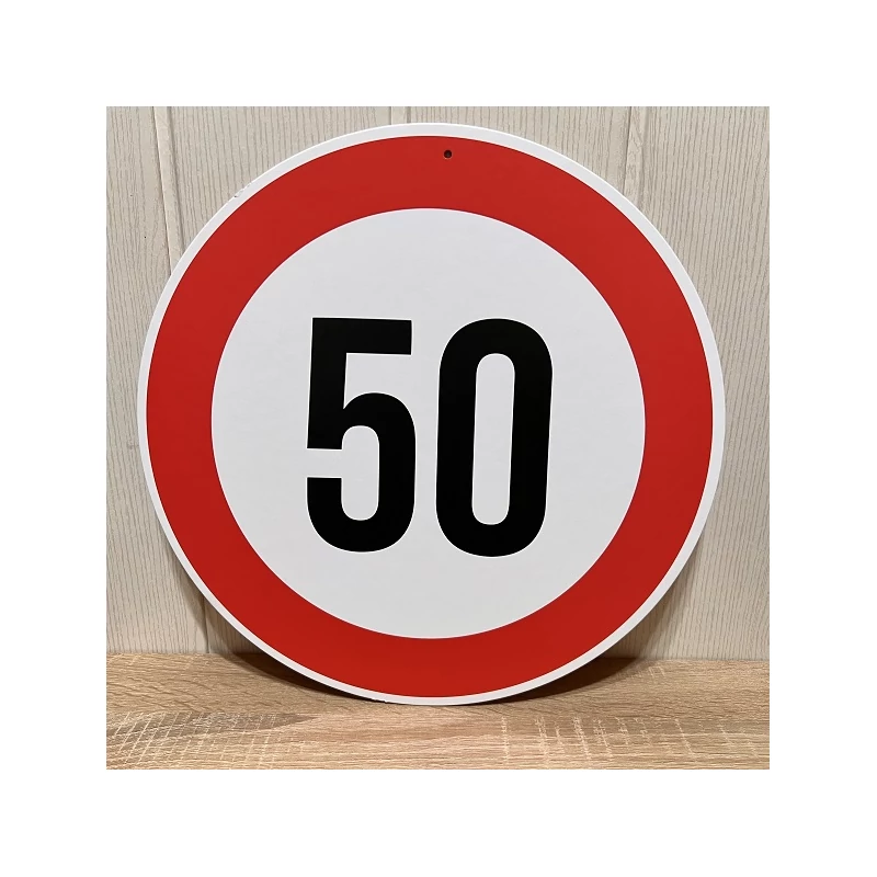 Sebességkorlátozó tábla 50-as