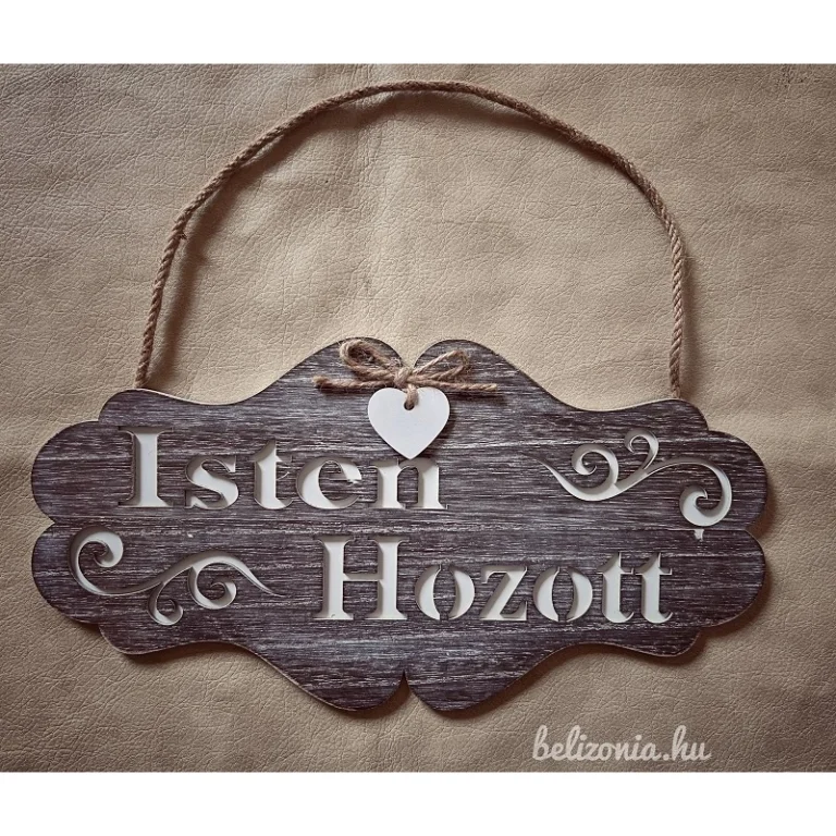 Ajtódísz Isten hozott felirattal  kicsi