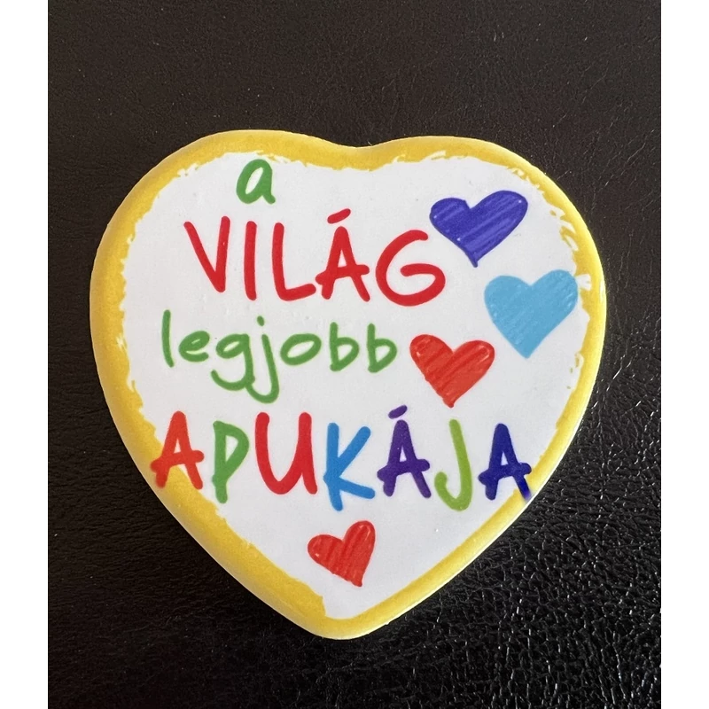 Kerámia hűtőmágnes  - A világ legjobb Apukája ...Ajándék Apának
