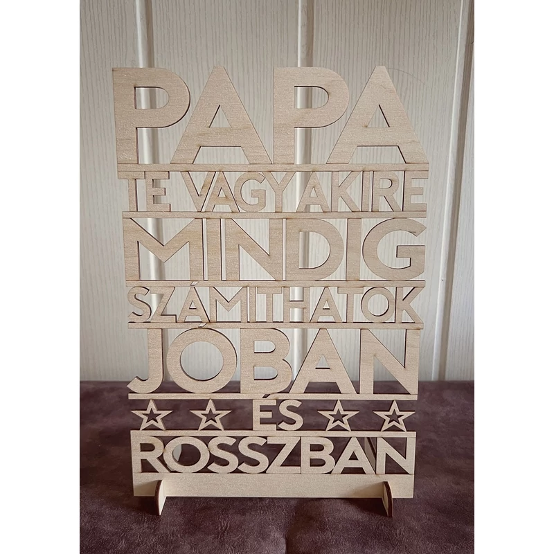 Dekor tábla - Papa te vagy  akire