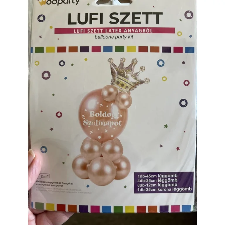 Lufi szett Boldog Szülinapot felirattal - Ajándék ötlet születésnapra