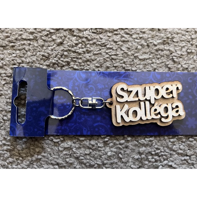 Kulcstartó - Gravírozott fa