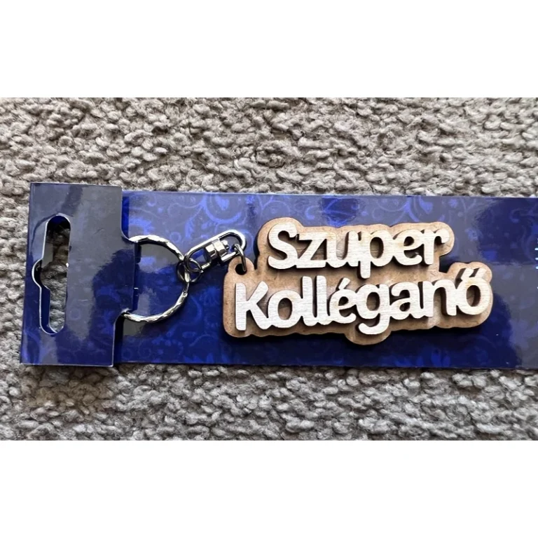 Kulcstartó - Gravírozott fa