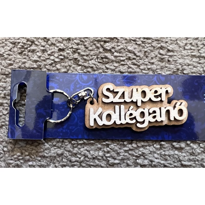 Kulcstartó - Gravírozott fa