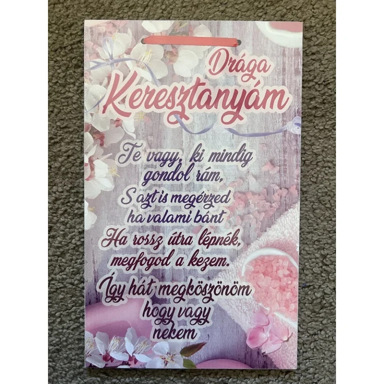 Dísztábla - Drága keresztanyám 2