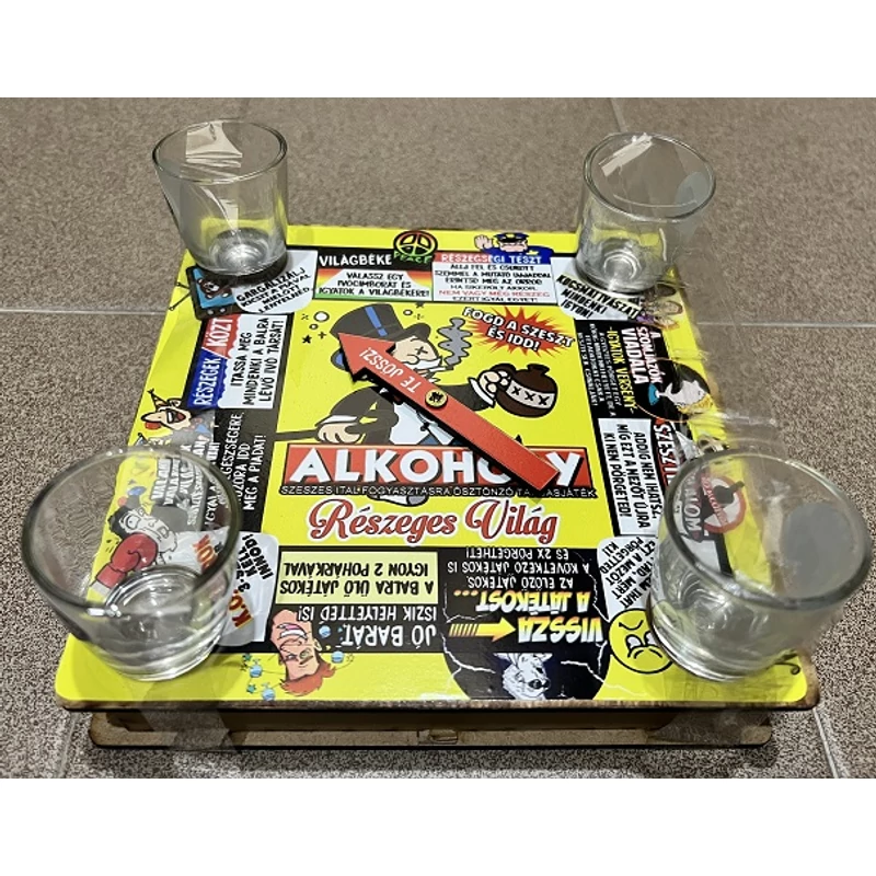 Társasjáték-Alkoholy pörgetős