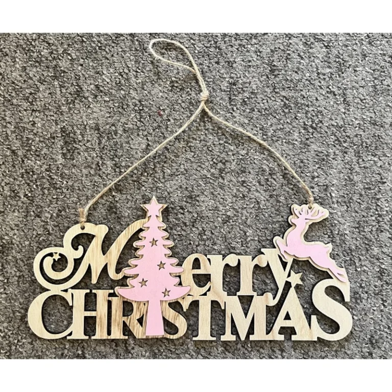 Ajtódísz - Merry  Christmas felirattal