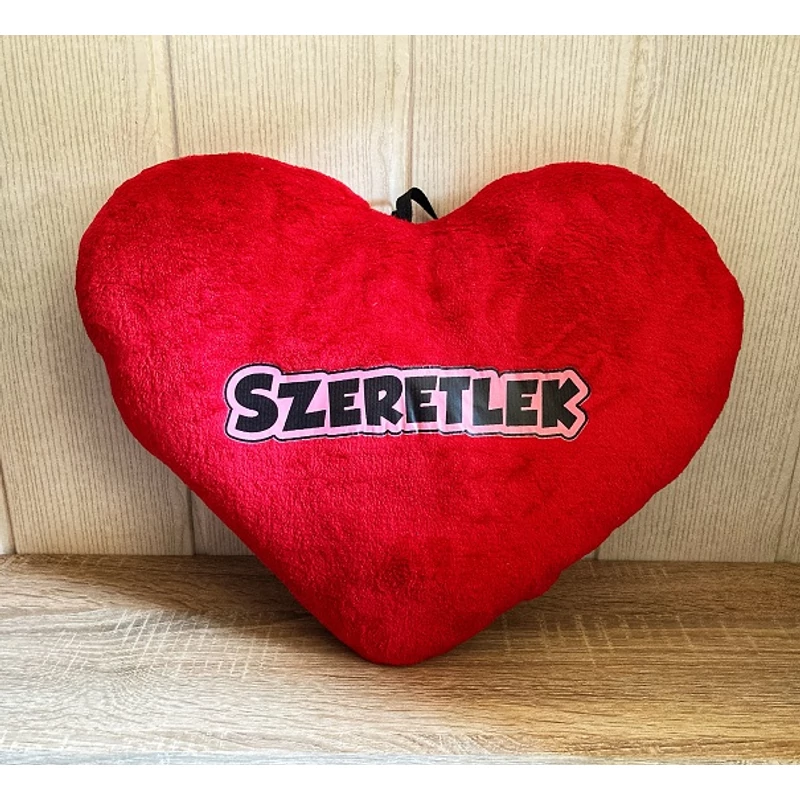 Plüss szív - Piros szeretlek