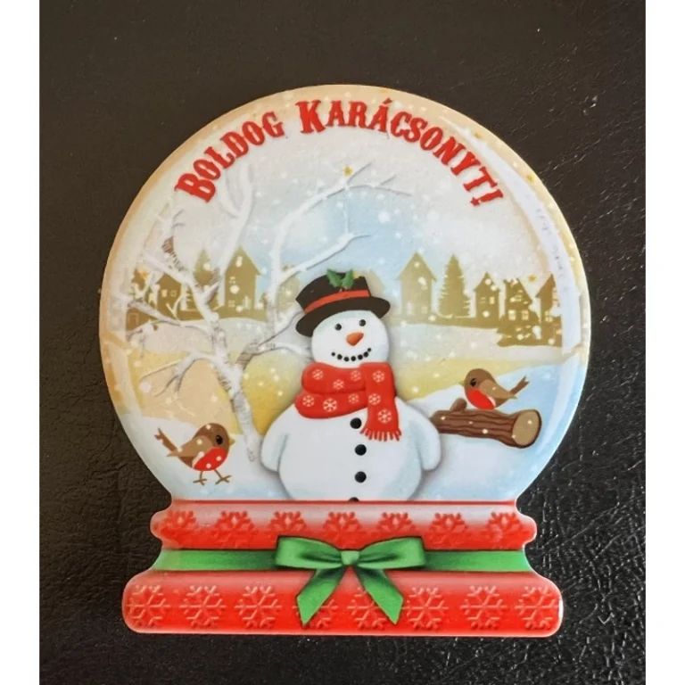 Karácsonyi hűtőmágnes Hóember- Ajándék ötlet karácsonyra