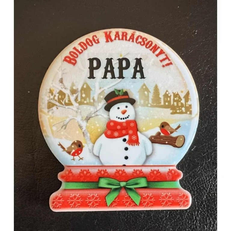 Karácsonyi hűtőmágnes Papa - Ajándék ötlet karácsonyra