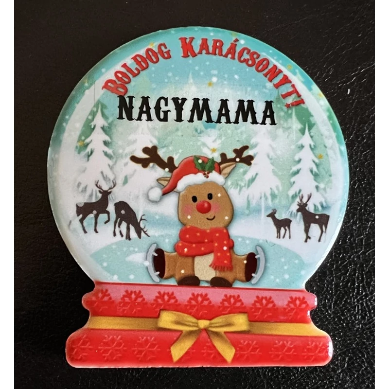 Karácsonyi hűtőmágnes Nagymama - Ajándék ötlet karácsonyra