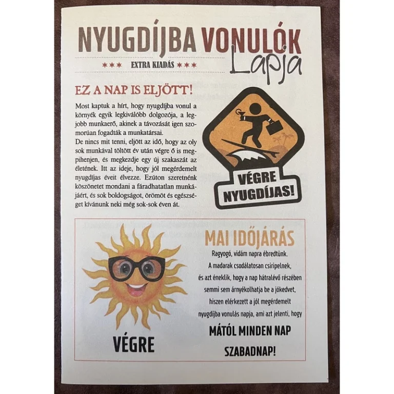 Újság-Nyugdíjba vonulók lapja