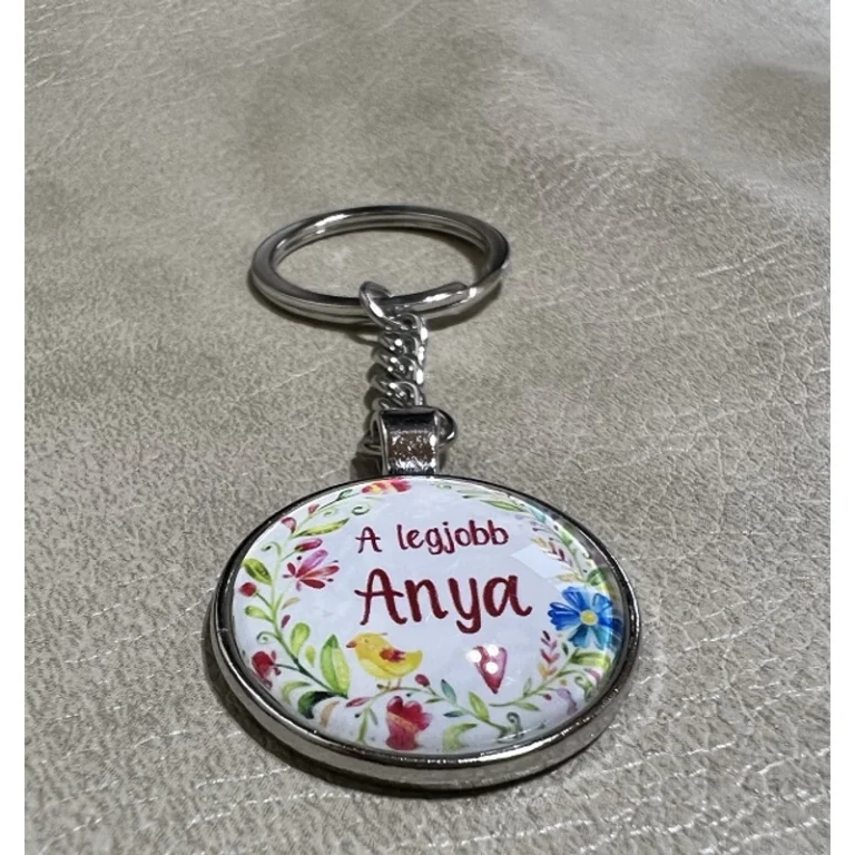 Üveglencsés Kulcstartó  - A legjobb Anya 4