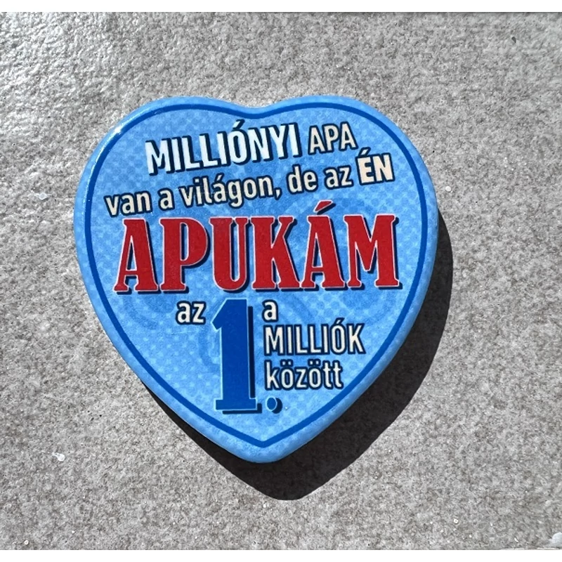 Kerámia hűtőmágnes - Apukám