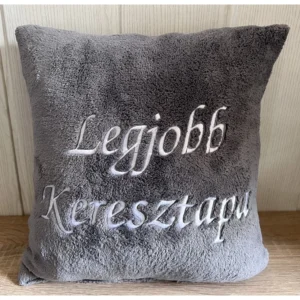 Hímzett párna - Legjobb keresztapa