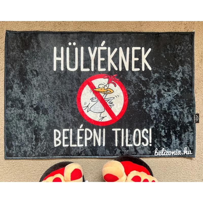 Lábtörlő - Hülyéknek belépni Tilos
