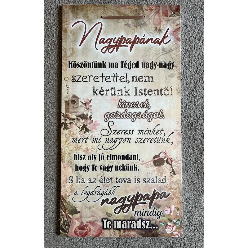 Dísztábla-Nagypapának