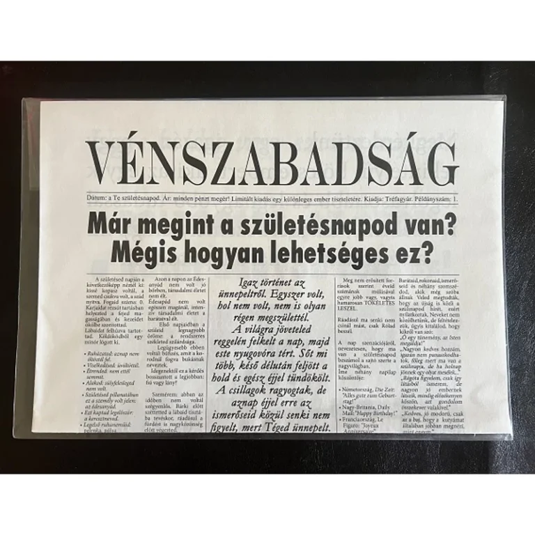 Újság- Vénszabadság