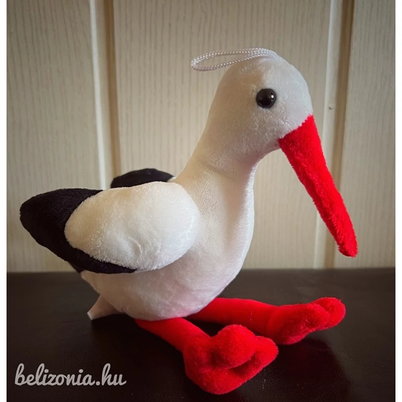 Plüss gólya 15cm - Ajándék ötlet babaváró buli