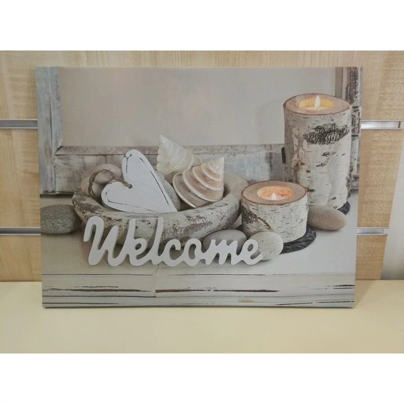 Világító falikép-Welcome