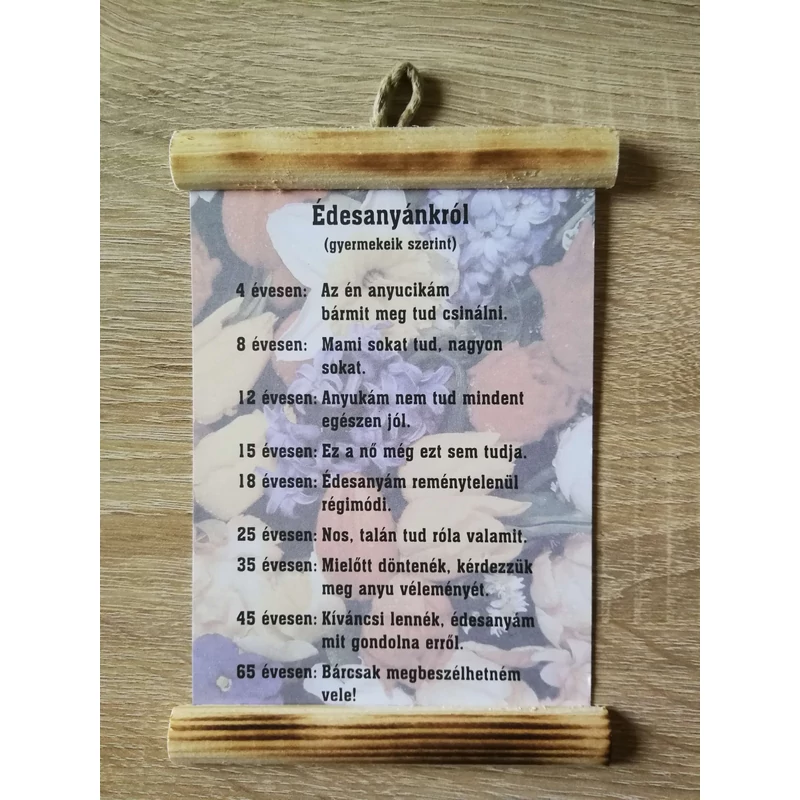 Fa díszes lap - Édesanyánkról