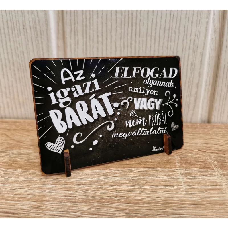 Kis fa tábla - Igazi barát