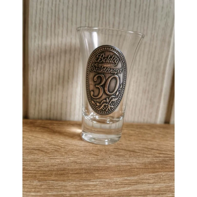 Óncímkés  pohár- Születésnap 30éves