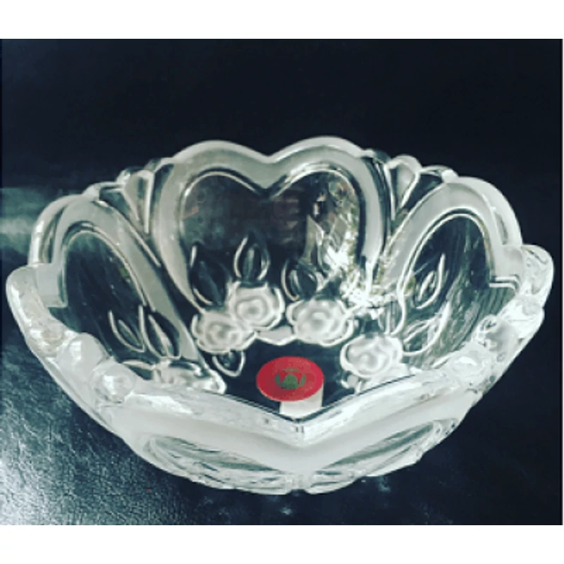 Walther-glass rózsás üvegtál