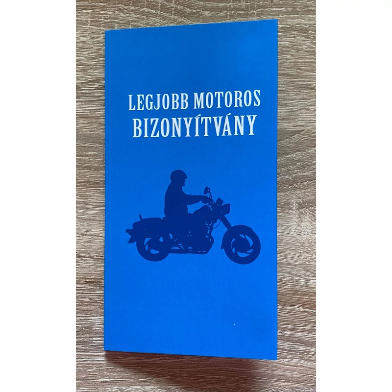 Bizonyítvány - Legjobb motoros 2
