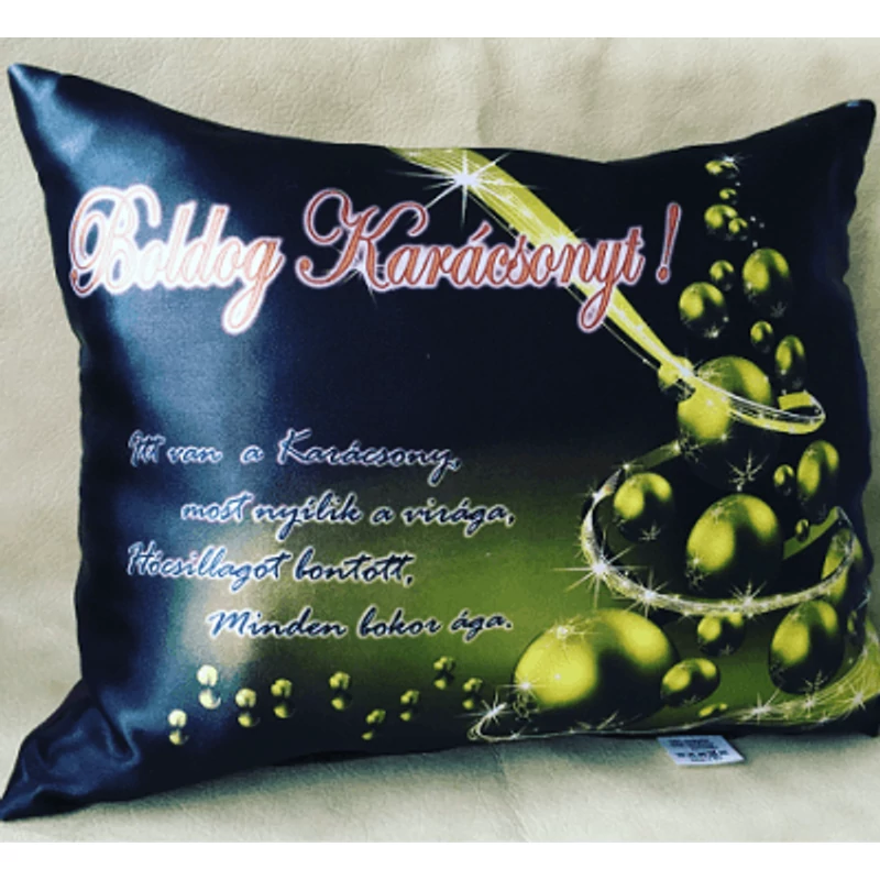Karácsonyi párna-zöld színű