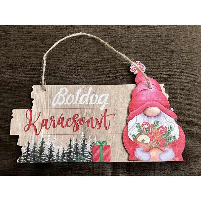 Ajtódísz - Boldog Karácsonyt felirattal